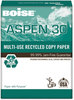 A Picture of product CAS-054904 Boise® ASPEN® 30 Multi-Use Recycled Paper,  92 Bright, 20lb, 8 1/2 x 14, White