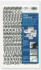 A Picture of product CHA-01010 Chartpak® Press-On Vinyl Letters & Numbers,  Self Adhesive, Black, 1/2"h, 201/Pack