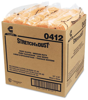 Chix® Stretch ’n Dust® Cloths,  11 5/8 x 24, Yellow, 40 Cloths/Pack, 10 Packs/Carton