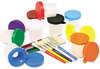 A Picture of product CKC-5104 Creativity Street® No-Spill Paint Cups and Brushes Pack,  Assorted Colors, 10/Set