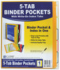 A Picture of product CLI-06650 C-Line® Binder Pocket with Write-On Index Tabs,  9 11/16 x 11 3/16, Assorted, 5/Set