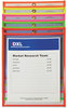 A Picture of product CLI-43920 C-Line® Neon Stitched Shop Ticket Holders,  Neon, Assorted 5 Colors, 75", 9 x 12, 10/PK