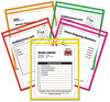 A Picture of product CLI-43920 C-Line® Neon Stitched Shop Ticket Holders,  Neon, Assorted 5 Colors, 75", 9 x 12, 10/PK