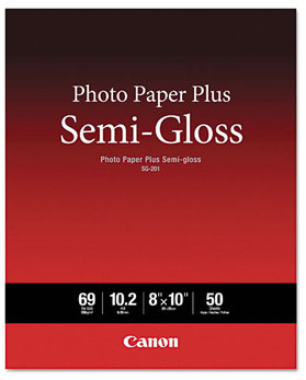 Canon® Photo Paper Plus Semi-Gloss,  69 lbs., 8 x 10, 50 Sheets/Pack