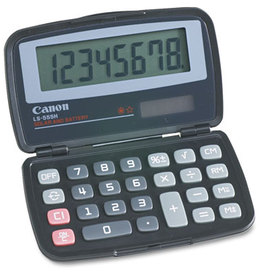 Canon® LS555H Handheld Foldable Pocket Calculator,  8-Digit LCD
