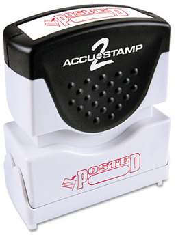 ACCUSTAMP2® Pre-Inked Shutter Stamp with Microban®,  Red, POSTED, 1 5/8 x 1/2