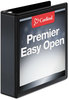 A Picture of product CRD-10321 Cardinal® Premier Easy Open® ClearVue™ Locking Slant-D® Ring Binder,  2" Cap, 11 x 8 1/2, Black