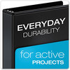 A Picture of product CRD-17201 Cardinal® Performer™ ClearVue™ Slant-D® Ring Binder,  1" Cap, 11 x 8 1/2, Black