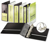 A Picture of product CRD-17201 Cardinal® Performer™ ClearVue™ Slant-D® Ring Binder,  1" Cap, 11 x 8 1/2, Black