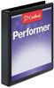 A Picture of product CRD-17201 Cardinal® Performer™ ClearVue™ Slant-D® Ring Binder,  1" Cap, 11 x 8 1/2, Black