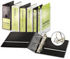 A Picture of product CRD-17501 Cardinal® Performer™ ClearVue™ Slant-D® Ring Binder,  2" Cap, 11 x 8 1/2, Black