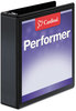 A Picture of product CRD-17501 Cardinal® Performer™ ClearVue™ Slant-D® Ring Binder,  2" Cap, 11 x 8 1/2, Black