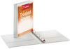 A Picture of product CRD-32100 Cardinal® Treated ClearVue™ Locking Slant-D® Ring Binder,  1" Cap, 11 x 8 1/2, White