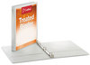 A Picture of product CRD-32230 Cardinal® Treated Binder ClearVue™ Locking Round Ring Binder,  3" Cap, 11 x 8 1/2, White