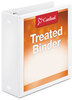 A Picture of product CRD-32230 Cardinal® Treated Binder ClearVue™ Locking Round Ring Binder,  3" Cap, 11 x 8 1/2, White