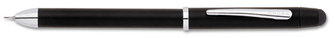 Cross® Tech3+ Multifunction Pen with Stylus Top for Touch Screens,  Black Barrel, Black/Red Ink, Medium Point