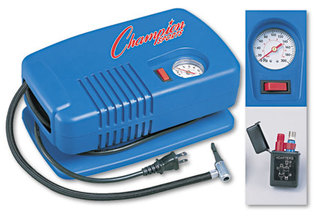 Champion Sports Electric Inflating Pump, Inflating Needles,  Hose & Needle, .25hp Compressor