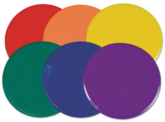 Champion Sports Extra Large Poly Marker Set,  12" Diameter, Assorted Colors, 6 Spots/Set
