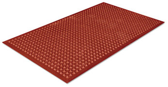 Crown Safewalk-Light™ Heavy-Duty Anti-Fatigue Mat,  Rubber, 36 x 60, Terra Cotta