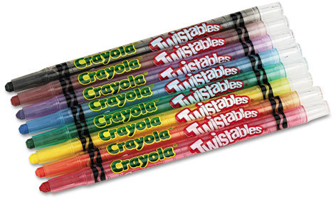 Binney & Smith / Crayola 52-7408 Crayola® Twistables® Crayons, 8  Traditional Colors/Set