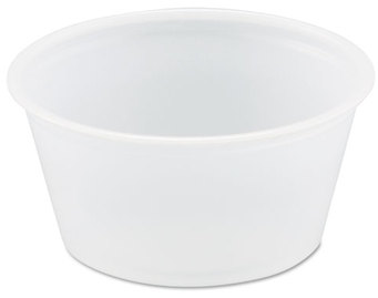 SOLO® Cup Company Polystyrene Portion Cups,  2oz, Translucent, 250/Bag, 10 Bags/Carton