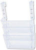 A Picture of product DEF-73501RT deflecto® Docupocket® Three-Pocket File Partition Set with Brackets,  Letter, Clear