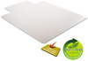 A Picture of product DEF-CM14113 deflecto® SuperMat Frequent Use Chair Mat for Medium Pile Carpeting,  Medium Pile Carpet, Beveled, 36x48 w/Lip, Clear