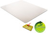 A Picture of product DEF-CM14243 deflecto® SuperMat Frequent Use Chair Mat for Medium Pile Carpeting,  Medium Pile Carpet, Beveled, 45 x 53, Clear