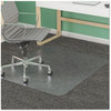 A Picture of product DEF-CM14243 deflecto® SuperMat Frequent Use Chair Mat for Medium Pile Carpeting,  Medium Pile Carpet, Beveled, 45 x 53, Clear