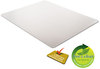A Picture of product DEF-CM14243 deflecto® SuperMat Frequent Use Chair Mat for Medium Pile Carpeting,  Medium Pile Carpet, Beveled, 45 x 53, Clear