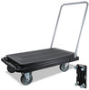 A Picture of product DEF-CRT530004 deflecto® Heavy-Duty Platform Cart,  300lb Capacity, 33"d x 21"w x 37"h, Black