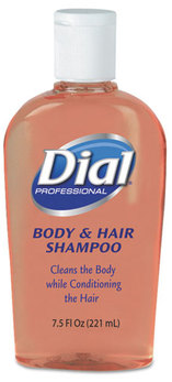 Dial® Professional Body & Hair Care,  Peach Scent, 7.5oz Flip-Cap Bottle, 24/Carton