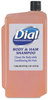 A Picture of product 670-218 Dial® Professional Body & Hair Care,  Peach, 1 L Refill Cartridge, 8/Carton