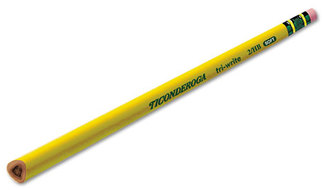 Ticonderoga® Tri-Write™ Triangular Pencil,  HB #2, Yellow, Dozen