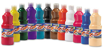 Prang® Ready-to-Use Tempera Paint,  12 Assorted Colors, 16 oz, 12/Pack