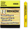 A Picture of product DIX-49600 Dixon® Lumber Crayons,  4 1/2 x 1/2, Yellow, Dozen