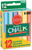A Picture of product DIX-61400 Prang® Hygieia® Dustless Board Chalk,  3 1/4 x 3/8. Assorted, 12/Box