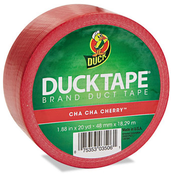 Duck® Colored Duct Tape,  9 mil, 1.88" x 20 yds, 3" Core, Red