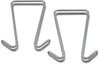 A Picture of product ALE-CH2SR Alera® Garment Hooks Double Sided Partition Hook, Steel, 0.5 x 3.38 4.75, Over-the-Door/Over-the-Panel Mount, Silver, 2/Pack