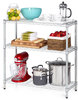 A Picture of product ALE-SW833614SR Alera® Light-Duty Residential Wire Shelving Kit Three-Shelf, 36w x 14d 36h, Silver