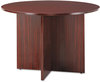 A Picture of product ALE-VA7142MY Alera® Valencia™ Series Round Conference Tables with Straight Leg Base Table Legs, 42" Diameter x 29.5h, Mahogany