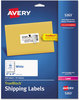 A Picture of product AVE-5263 Avery® Shipping Labels with TrueBlock® Technology w/ Laser Printers, 2 x 4, White, 10/Sheet, 25 Sheets/Pack