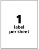 A Picture of product AVE-60501 Avery® UltraDuty® GHS Chemical Waterproof & UV Resistant Labels and 8.5 x 11, White, 50/Box