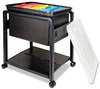 A Picture of product AVT-55758 Advantus® Folding Mobile File Cart,  14-1/2w x 18-1/2d x 21-3/4h, Clear/Black