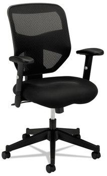 HON® VL531 Mesh High-Back Task Chair with Adjustable Arms Supports Up to 250 lb, 18" 22" Seat Height, Black