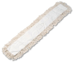 Boardwalk® Industrial Dust Mop Head,  Hygrade Cotton, 48w x 5d, White