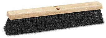 Boardwalk® Floor Brush Head,  18" Wide, Black, Medium Weight, Polypropylene Bristles