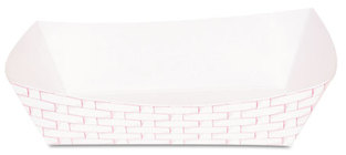 Boardwalk® Paper Food Baskets,  5lb Capacity, Red/White, 500/Carton