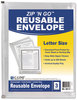 A Picture of product CLI-48117 C-Line® Zip ‘N Go™ Reusable Envelope with Outer Pocket,  13 x 10, Clear, 3/Pack