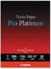 A Picture of product CNM-2768B022 Canon® Photo Paper Pro Platinum,  High Gloss, 8-1/2 x 11, 80 lb., White, 20 Sheets/Pack